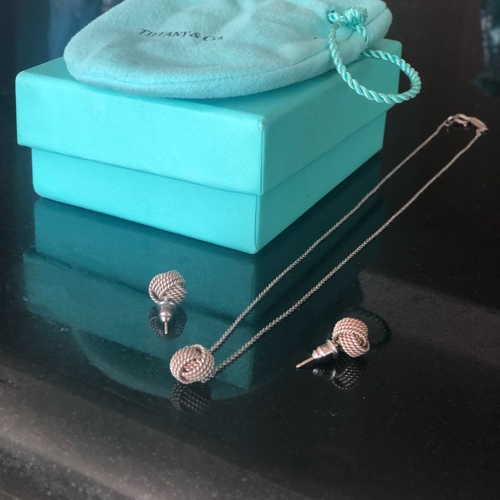 Tiffany & Co. matching knot earrings and necklace!